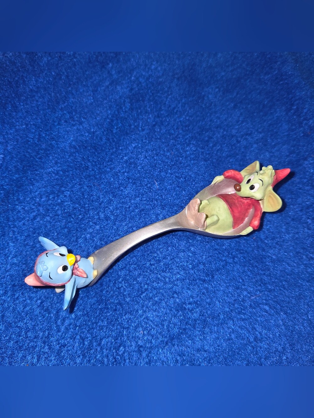 DISNEY Cinderella Jaq & Blue Bird SPOON SEE SAW * Missing Spool Thread